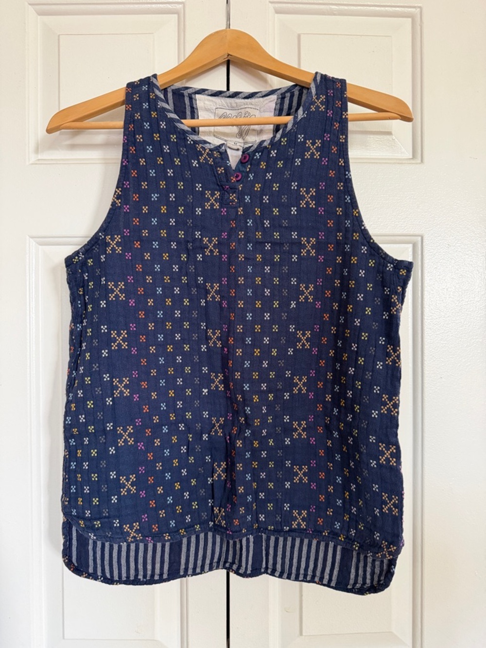 Ace & Jig sleeveless cotton tank in Confetti - Sz M